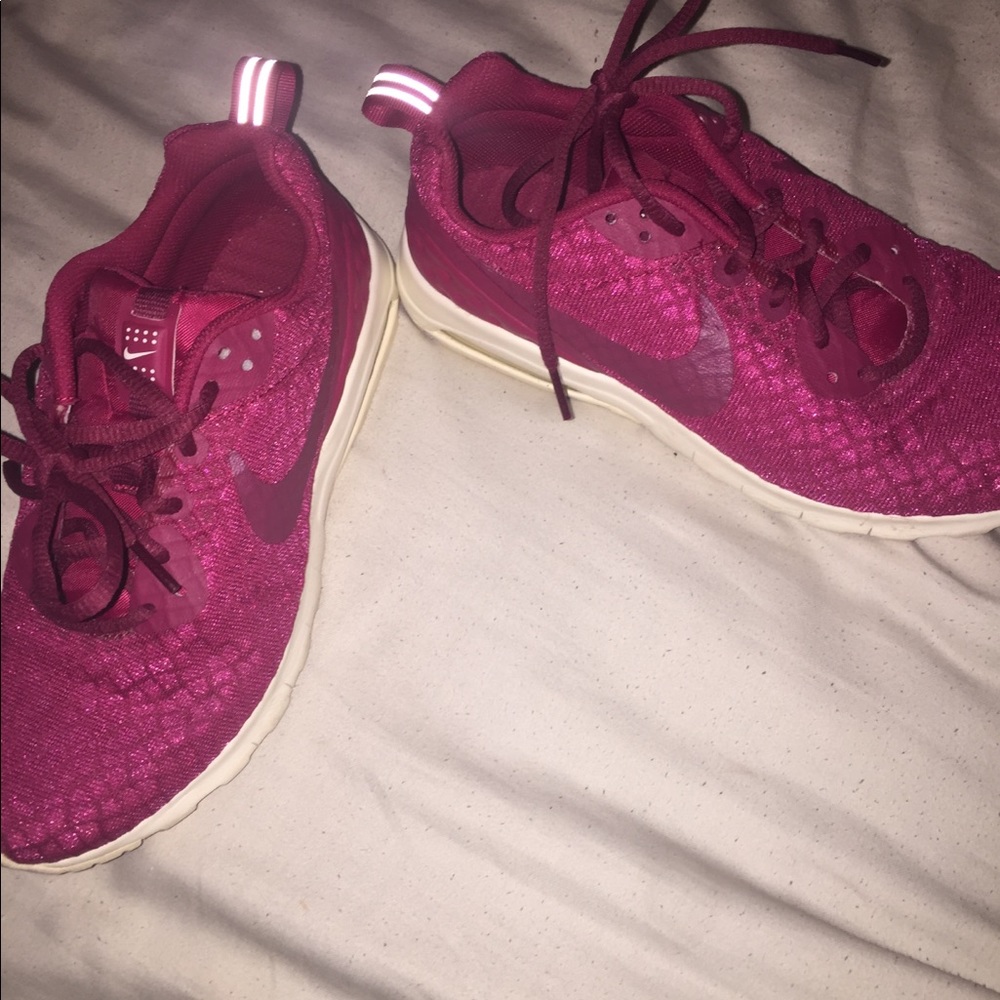 Maroon Nike shoes
